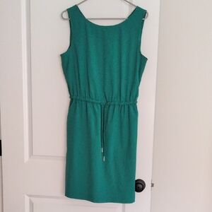 Calvin Klein Sleeveless Kelly Green Drawstring Waist Mini Dress Size 8